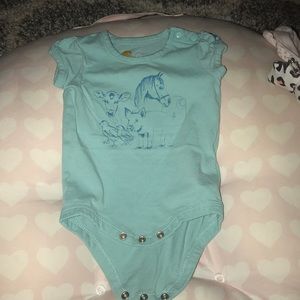 Adorable rustic Carhartt onesie.